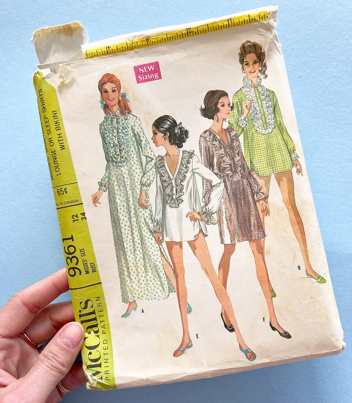 RUFFLES GALORE - VINTAGE MCCALLS 9361 WORK IN PROGRESS — BURIED